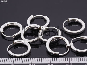 תמונה של עגיל ג'יפסי חישוק כסף 2X13 מ"מ (יח')