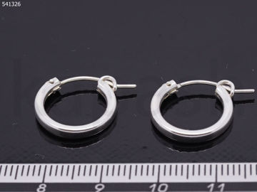 תמונה של עגיל ג'יפסי חישוק כסף עם מנוף 2X15 מ"מ (יח')