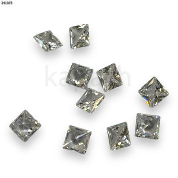 תמונה של 10PCS זירקון לבן 5X5 מ"מ ריבוע פסט