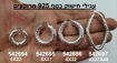 תמונה של עגיל ג'יפסי כסף מרוקע 6X22 מ"מ (יח')