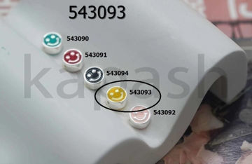 תמונה של חרוז כסף סמיילי 6 מ"מ אמייל צהוב (יח')