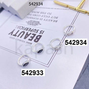 תמונה של עגיל כסף חישוק תיק תק זרקון מרקיזה לבן (יח')