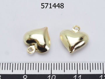 תמונה של תליון לב נפוח 11 מ"מ (יח')