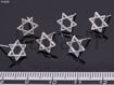 תמונה של פוסט כסף מגן דוד גימור מט מוברש (יח')