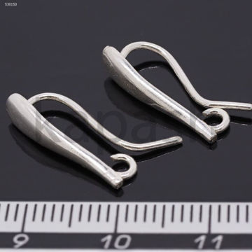 תמונה של עגיל כסף מעוצב טיפה ארוכה הפוכה (יחידה)
