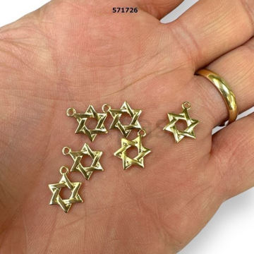 תמונה של תליון מגן דוד קטן פאות אחד על השני ~10 מ"מ (יח')