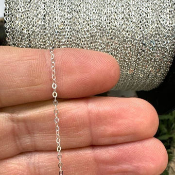 תמונה של שרשרת כסף לולאות עדינה בסיסית (גרם)
