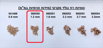 תמונה של סופית לחיצה רוז גולד מיקרוני 1.2 מ"מ פנימי (יח')