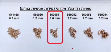 תמונה של סופית לחיצה רוז גולד מיקרוני 1.6 מ"מ פנימי (יח')