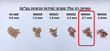 תמונה של סופית לחיצה רוז גולד מיקרוני 2.7 מ"מ פנימי (יח')