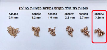 תמונה של סופית לחיצה רוז גולד מיקרוני 3.2 מ"מ פנימי (יח')