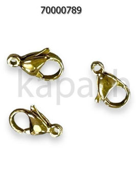 תמונה של 3pcs 15mm Golden Stainless Steel clasp