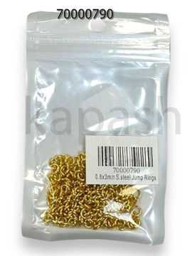 תמונה של 0.8x3mm Golden Stainless Steel jump rings