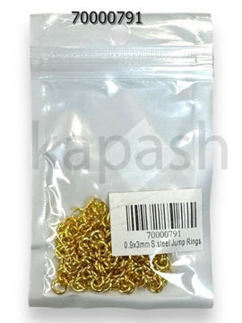 תמונה של 0.9X3mm Golden Stainless Steel jump rings