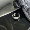 תמונה של טבעת כסף גימור מרקיזות קטנות חלק פנימי עם דופן מעוגל (יח')