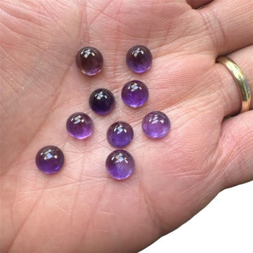 תמונה של אמטיסט סגול A 8mm עגול קבושון  (יח')